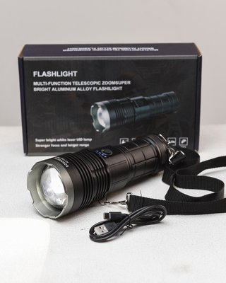 Ручной фонарь Police AK138 WHITE LASER LED PM60-TG с зарядкой USB, работающий от TB-304 4х18650 аккумуляторов НП4838. 88431 фото