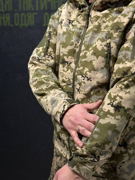 Куртка Tactical Софтшел Піксель Утеплена на флісі mm14 02387-XXXL фото