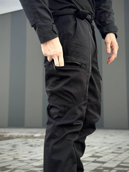 Утеплені Військові штани Soft Shell Military Black 02608-4XL фото