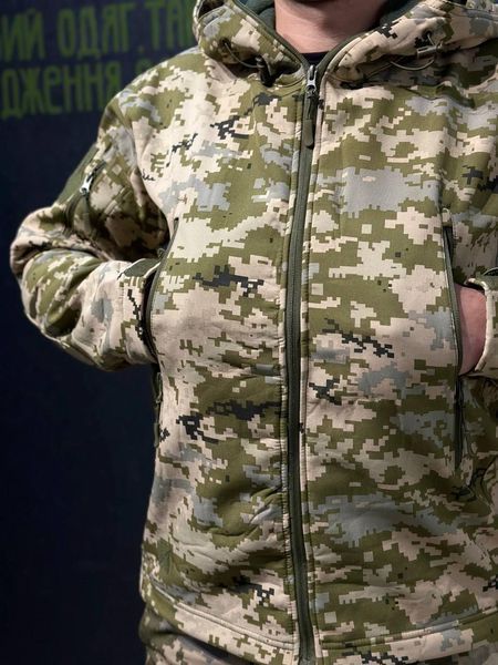 Куртка Tactical Софтшел Піксель Утеплена на флісі mm14 02387-XXXL фото