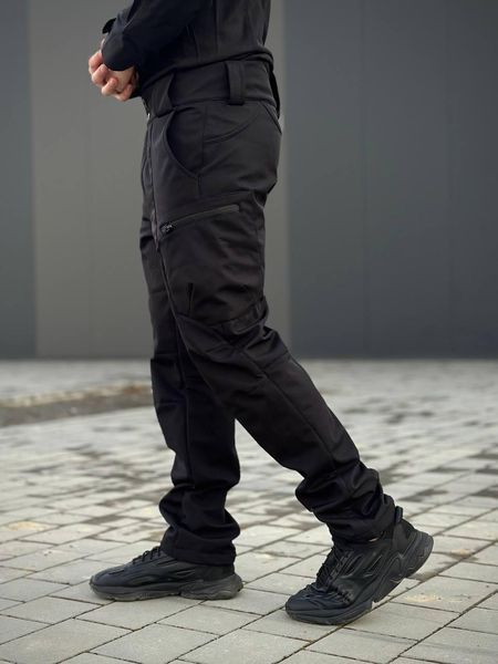 Утеплені Військові штани Soft Shell Military Black 02608-4XL фото