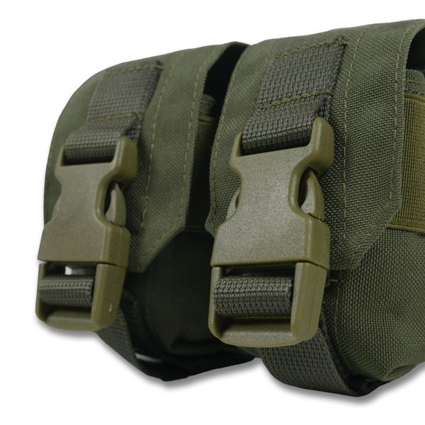 Тактичний підсумок під 2 гранати Kiborg GU Double Mag Pouch Khaki 4072 фото