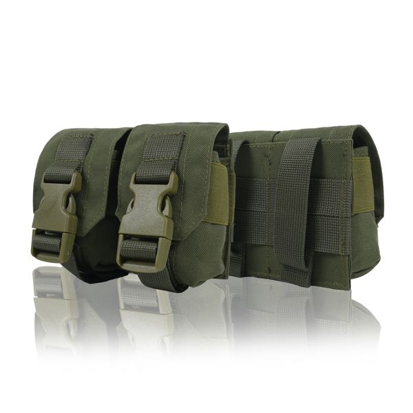 Тактичний підсумок під 2 гранати Kiborg GU Double Mag Pouch Khaki 4072 фото