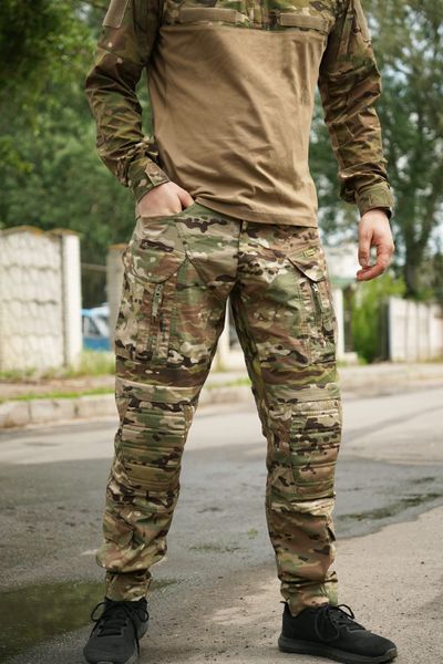 Тактичні штани з наколінниками Kalista Military Full-Pro ріп-стоп мультикам 1389-56 фото