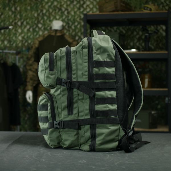 Рюкзак тактический 30 л с системой MOLLE Олива (производство Украина) 6027 фото