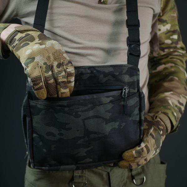 Смарт-сумка через плече Militex Tactic city bag Cordura original USA Чорний Мультикам 2810-0111-00 фото