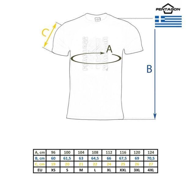 Футболка Pentagon Ageron Fearless Warrior Чорна 00331-XL фото