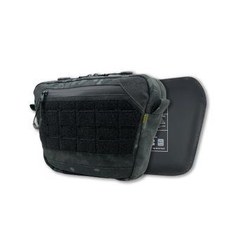 Сумка-напашник M Kiborg з балістичним пакетом 1 клас захисту Militex GU Сordura Black Multicam 2036-ЧМ фото