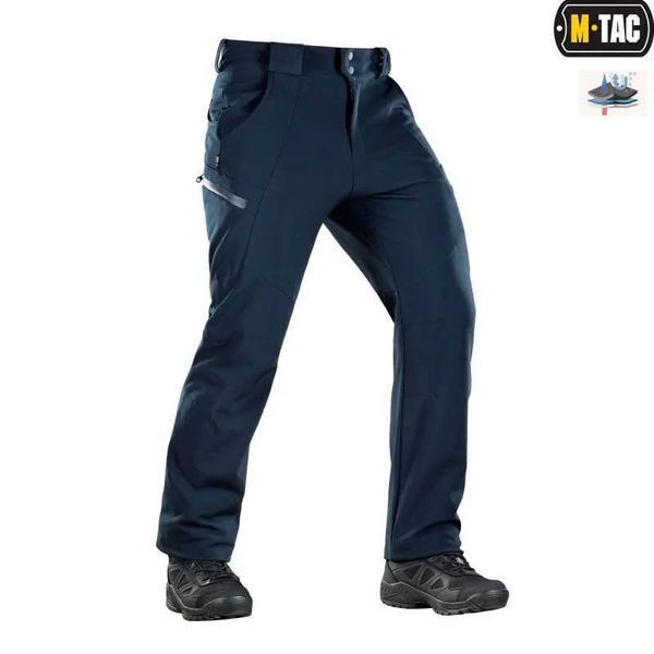 Штани тактичні зимові M-Tac Soft Shell Winter Dark Navy Blue 04175-XS фото