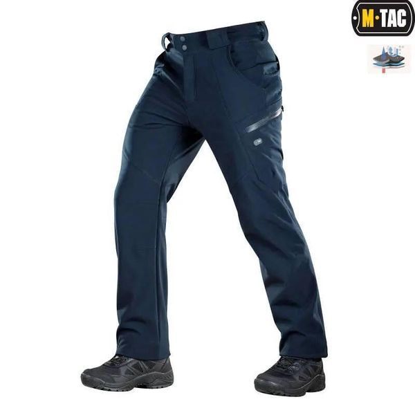 Штани тактичні зимові M-Tac Soft Shell Winter Dark Navy Blue 04175-XS фото