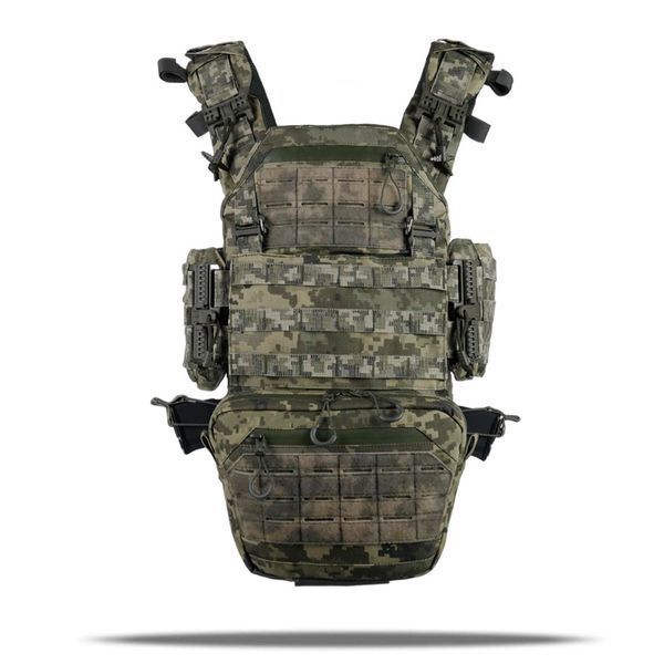 Комплект Плитоноска Kiborg GU Gen.2 з двома підсумками та захистом 1 класу Піксель 45009 фото