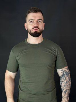 Футболка Військова Олива Х/Б Military Бавовна 00003 фото