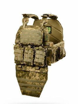Плитоносій 4 швидких скидання з нашивкою 7.62 піксель ТР6430 94629 фото