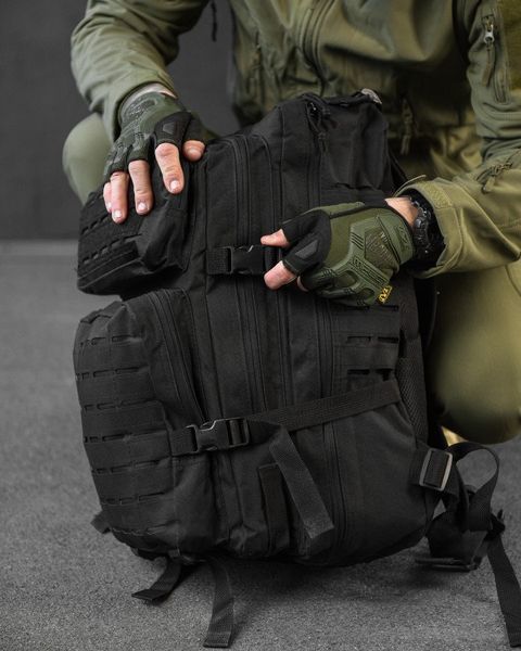 Штурмовий рюкзак US Laser Cut Assault Black 47L ВТ4144 13758 фото
