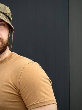 Футболка Military Стрейчова Койот Принт водостійке фарбування 4 03262-60 фото