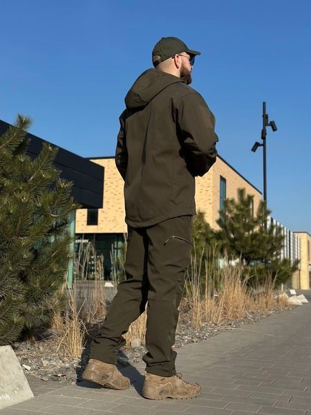 Військова куртка на флісі Soft Shell Military олива 02605 фото