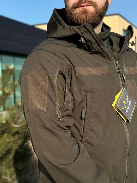 Військова куртка на флісі Soft Shell Military олива 02605 фото