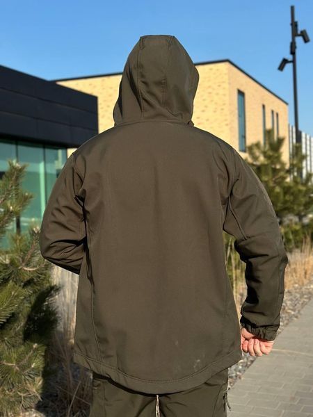Військова куртка на флісі Soft Shell Military олива 02605 фото