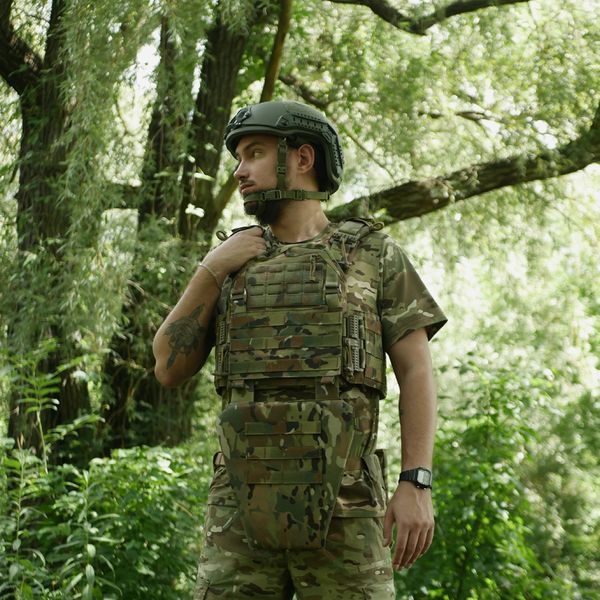 Защита паха (напашник-фартук) Kiborg с баллистическим пакетом (Militex) 1 класс защиты Multicam 17008 фото