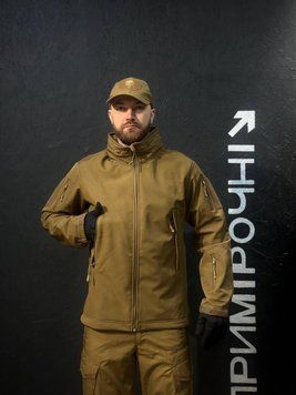 Тактична Куркта койот Soft Shell Patriot 2.0 Coyote Прихований Капюшон 03024-56 фото