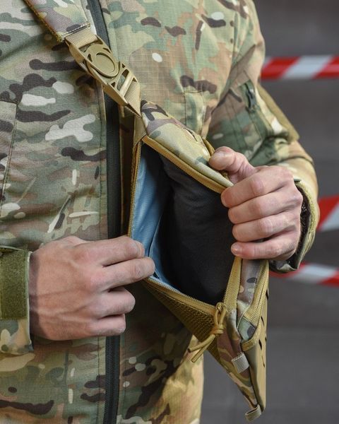 Нагрудна тактична сумка під одяг мультикам ВТ4736 90174 фото