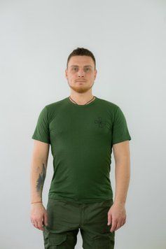 Футболка олива з емблемою ЗСУ 00001-3XL фото