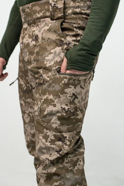 Утеплені Військові штани Soft Shell Military піксель 02612-4XL фото