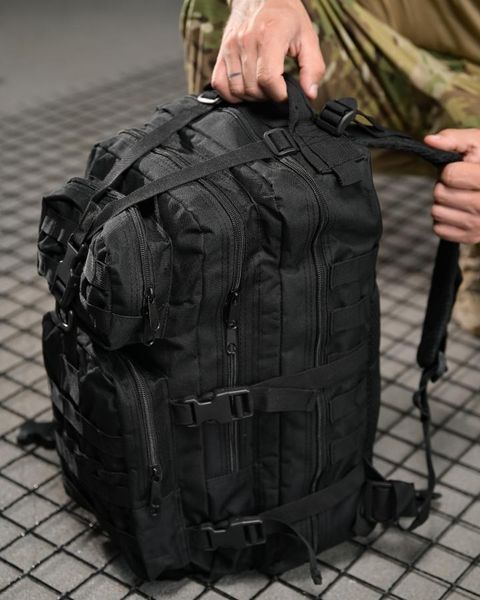 Тактичний штурмовий рюкзак 25л black ВТ6613 85558 фото