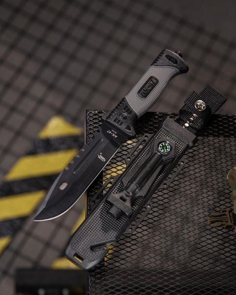 Tactical knife AK-47 grey/black ВТ5555 97291 фото